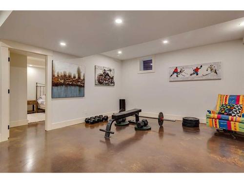 1209 Riverdale Avenue Sw, Calgary, AB - Indoor Photo Showing Gym Room