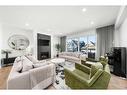 242 Sage Meadows Green Nw, Calgary, AB  - Indoor Photo Showing Living Room With Fireplace 