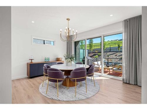 242 Sage Meadows Green Nw, Calgary, AB - Indoor Photo Showing Dining Room