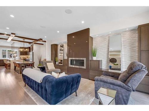 2635 29 Street Sw, Calgary, AB - Indoor Photo Showing Living Room With Fireplace