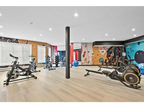 2304-681 Savanna Boulevard Ne, Calgary, AB - Indoor Photo Showing Gym Room