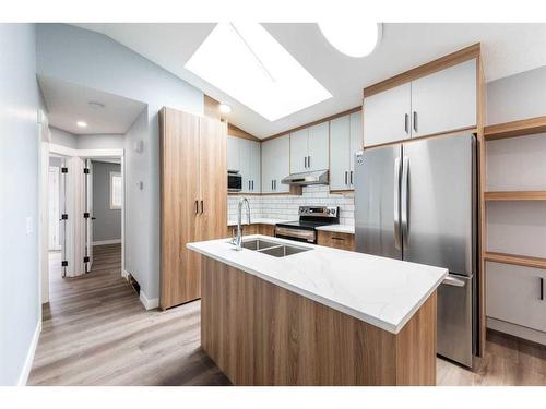 127 Saddlemont Crescent Ne, Calgary, AB - Indoor Photo Showing Kitchen With Double Sink With Upgraded Kitchen