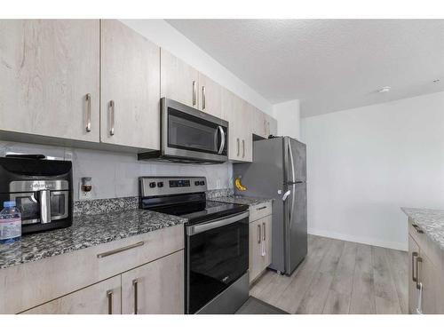4202-4641 128 Avenue Ne, Calgary, AB - Indoor Photo Showing Kitchen With Stainless Steel Kitchen With Upgraded Kitchen