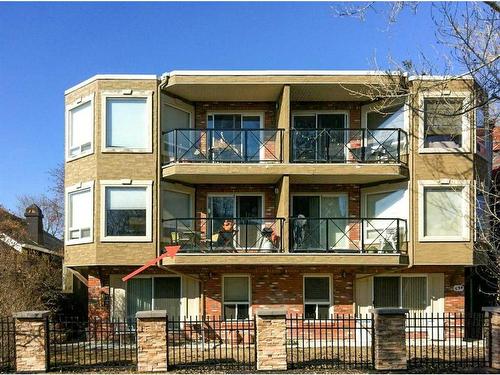 201-534 22 Avenue Sw, Calgary, AB - Outdoor With Balcony With Facade