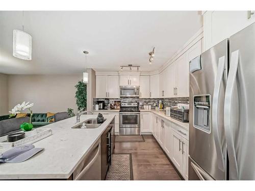 721 Skyview Ranch Grove Ne, Calgary, AB - Indoor Photo Showing Kitchen With Double Sink With Upgraded Kitchen