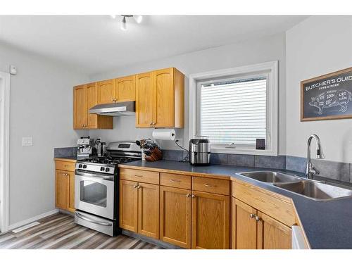 10 Lodge Place, Sylvan Lake, AB - Indoor Photo Showing Kitchen With Double Sink