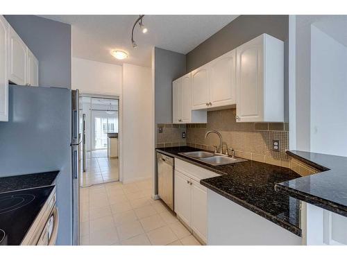302-42 6A Street Ne, Calgary, AB - Indoor Photo Showing Kitchen With Double Sink
