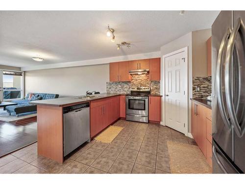 404-1724 26 Avenue Sw, Calgary, AB - Indoor Photo Showing Kitchen With Stainless Steel Kitchen