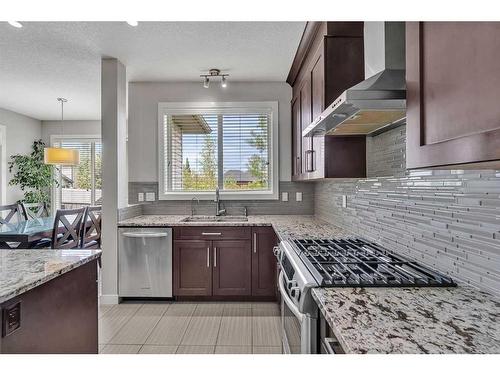 112 Auburn Bay Avenue Se, Calgary, AB - Indoor Photo Showing Kitchen With Upgraded Kitchen