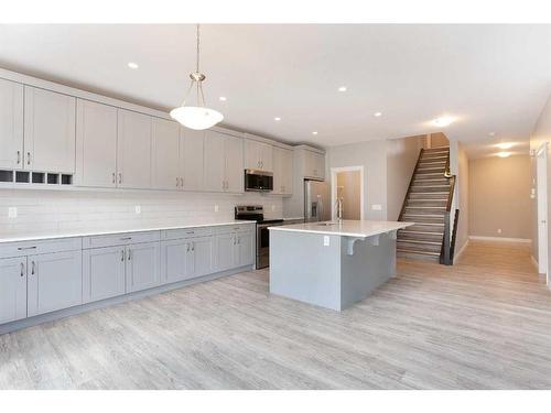 176 Hillcrest Drive Sw, Airdrie, AB - Indoor Photo Showing Kitchen With Upgraded Kitchen