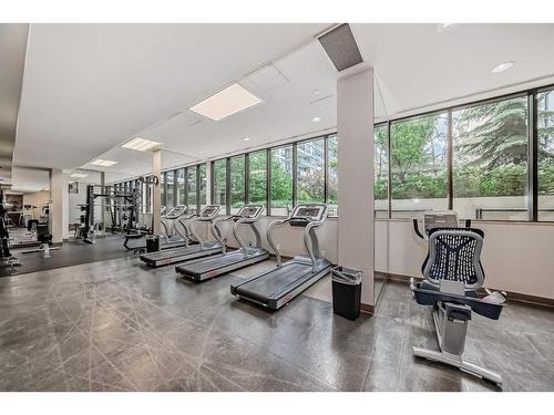 412-51 Waterfront Mews Sw, Calgary, AB - Indoor Photo Showing Gym Room