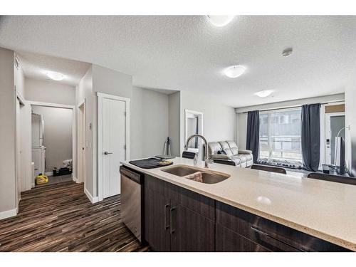 106-605 17 Avenue Nw, Calgary, AB - Indoor Photo Showing Kitchen With Double Sink