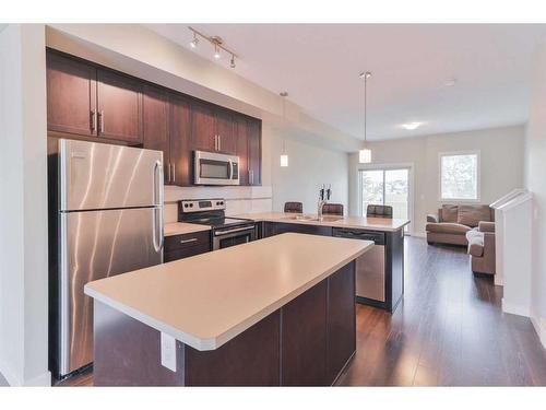 25 Redstone Circle, Calgary, AB - Indoor Photo Showing Kitchen With Stainless Steel Kitchen With Upgraded Kitchen