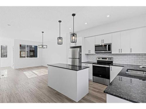 204 Corner Glen Circle Ne, Calgary, AB - Indoor Photo Showing Kitchen With Upgraded Kitchen