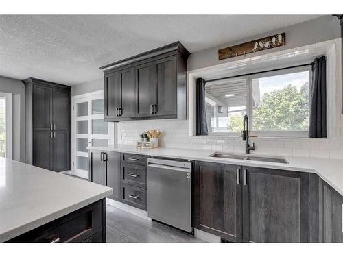 117 Hill Spring Meadows, Rural Rocky View County, AB - Indoor Photo Showing Kitchen With Double Sink With Upgraded Kitchen