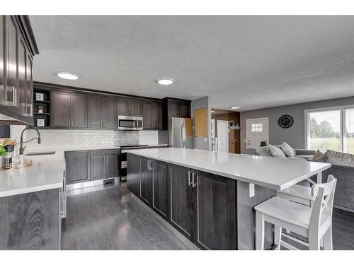 117 Hill Spring Meadows, Rural Rocky View County, AB - Indoor Photo Showing Kitchen With Upgraded Kitchen