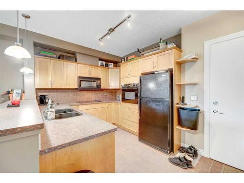 111-3111 34 Avenue Nw, Calgary, AB - Indoor Photo Showing Kitchen With Double Sink