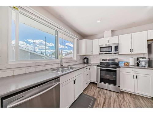 4611 Forman Crescent Se, Calgary, AB - Indoor Photo Showing Kitchen With Stainless Steel Kitchen With Double Sink