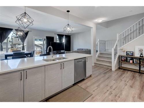 113 Howse Common Ne, Calgary, AB - Indoor Photo Showing Kitchen With Double Sink