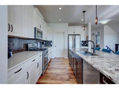 36 Auburn Springs Cove Se, Calgary, AB - Indoor Photo Showing Kitchen With Double Sink With Upgraded Kitchen