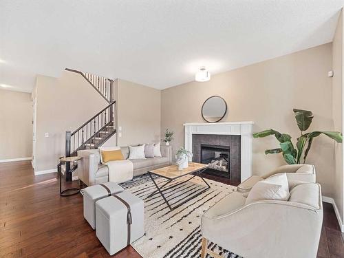 73 Kincora Glen Rise Nw, Calgary, AB - Indoor Photo Showing Living Room With Fireplace