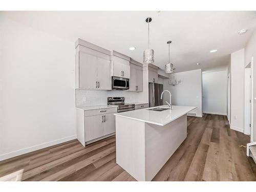 1407 Cornerstone Boulevard Ne, Calgary, AB - Indoor Photo Showing Kitchen With Upgraded Kitchen