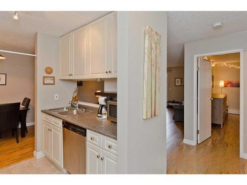 419-525 56 Avenue Sw, Calgary, AB - Indoor Photo Showing Kitchen With Double Sink