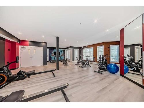 2107-681 Savanna Boulevard Ne, Calgary, AB - Indoor Photo Showing Gym Room