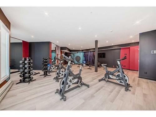 2107-681 Savanna Boulevard Ne, Calgary, AB - Indoor Photo Showing Gym Room