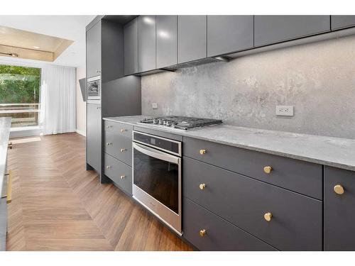 102-8505 Broadcast Avenue Sw, Calgary, AB - Indoor Photo Showing Kitchen With Upgraded Kitchen
