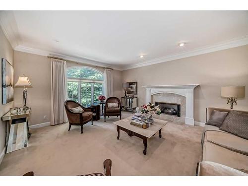 1122 Talon Avenue Sw, Calgary, AB - Indoor Photo Showing Living Room With Fireplace