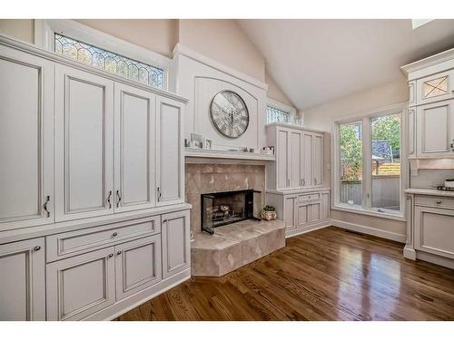 1122 Talon Avenue Sw, Calgary, AB - Indoor Photo Showing Other Room With Fireplace