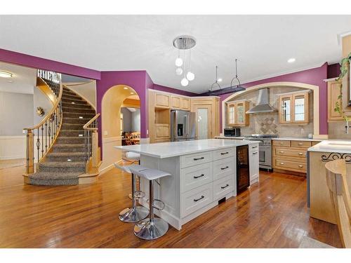 393 Banister Drive, Okotoks, AB - Indoor Photo Showing Kitchen With Upgraded Kitchen