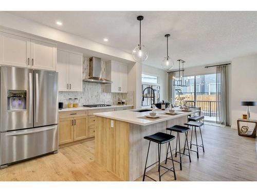 328 Legacy Circle Se, Calgary, AB - Indoor Photo Showing Kitchen With Upgraded Kitchen