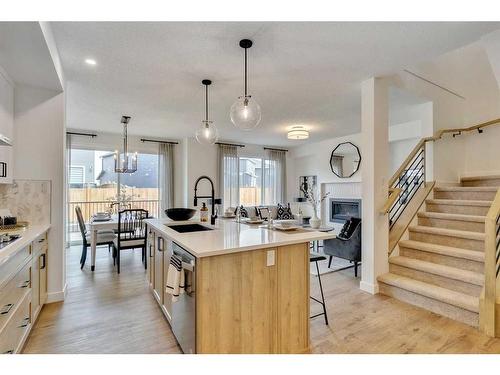 328 Legacy Circle Se, Calgary, AB - Indoor Photo Showing Kitchen With Upgraded Kitchen