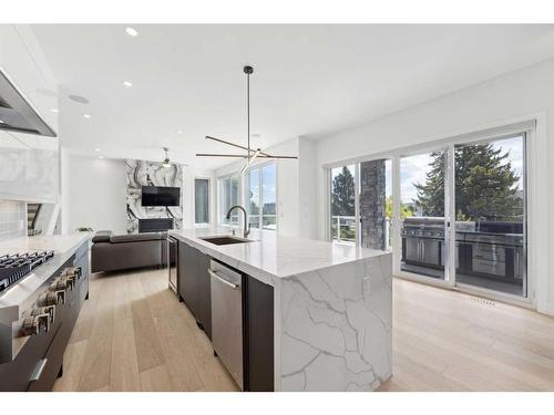 5507 Buckboard Road Nw, Calgary, AB - Indoor Photo Showing Kitchen With Stainless Steel Kitchen With Upgraded Kitchen