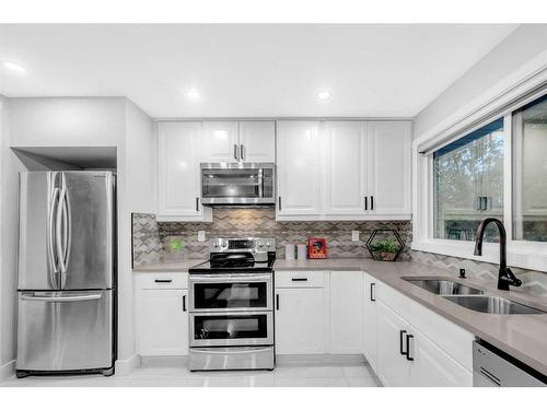 310 Wascana Crescent Se, Calgary, AB - Indoor Photo Showing Kitchen With Stainless Steel Kitchen With Double Sink With Upgraded Kitchen