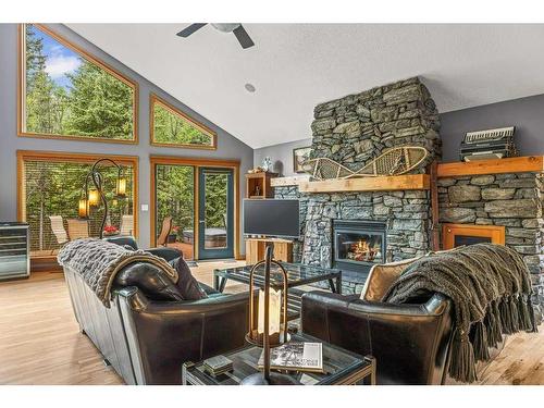 116 Casale Place, Canmore, AB - Indoor Photo Showing Living Room With Fireplace