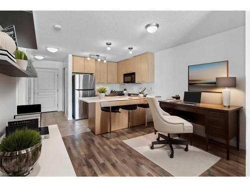 208-5115 Richard Road Sw, Calgary, AB - Indoor Photo Showing Kitchen