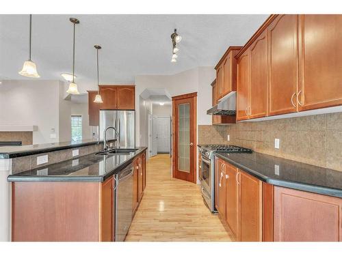 196 Panamount Circle Nw, Calgary, AB - Indoor Photo Showing Kitchen With Stainless Steel Kitchen With Double Sink With Upgraded Kitchen