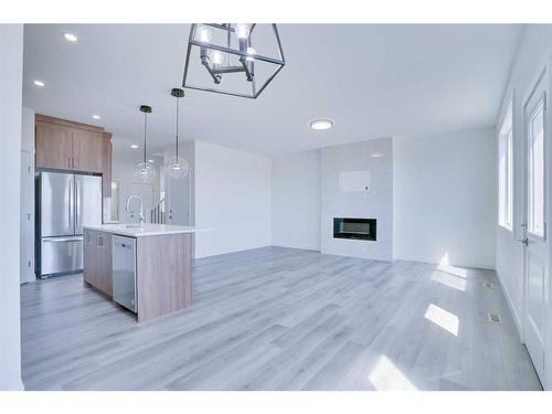 629 Corner Meadows Way Ne, Calgary, AB - Indoor Photo Showing Kitchen With Upgraded Kitchen