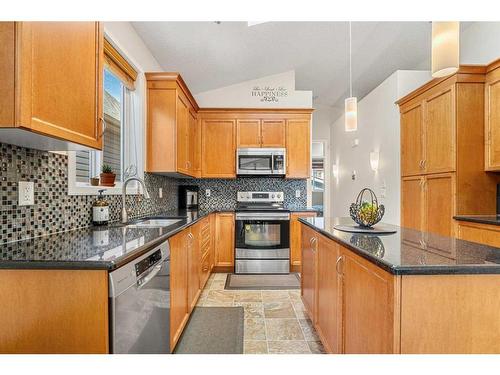 1338 New Brighton Park Se, Calgary, AB - Indoor Photo Showing Kitchen With Stainless Steel Kitchen With Upgraded Kitchen