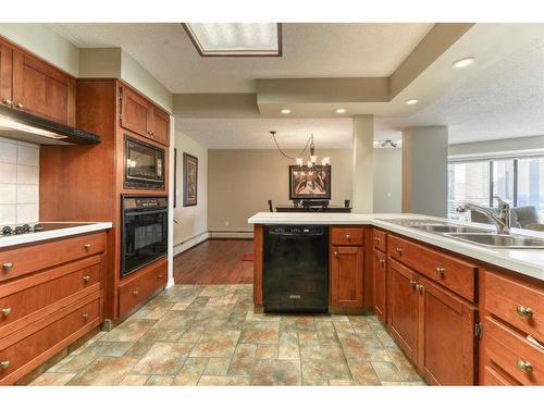 807-320 Meredith Road Ne, Calgary, AB - Indoor Photo Showing Kitchen With Double Sink