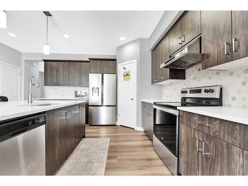 173 Savanna Passage Ne, Calgary, AB - Indoor Photo Showing Kitchen With Upgraded Kitchen