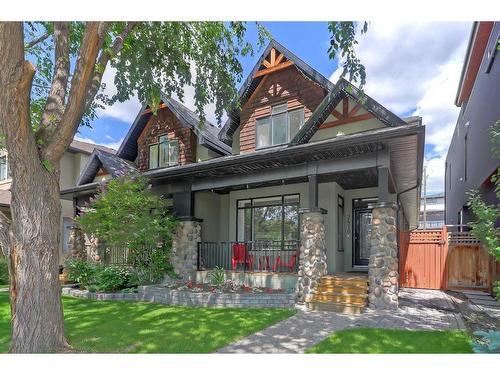 2410 7 Avenue Nw, Calgary, AB - Outdoor With Deck Patio Veranda With Facade