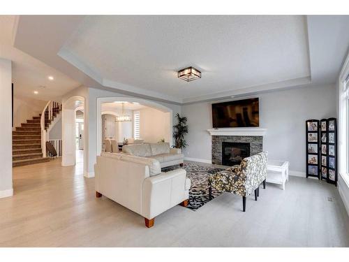 38 Westpark Crescent Sw, Calgary, AB - Indoor Photo Showing Living Room With Fireplace