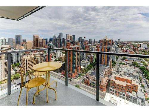 2703-930 16 Avenue Sw, Calgary, AB - Outdoor With Balcony With View