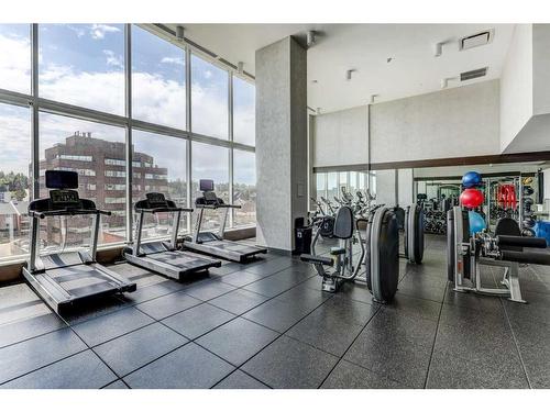 2703-930 16 Avenue Sw, Calgary, AB - Indoor Photo Showing Gym Room