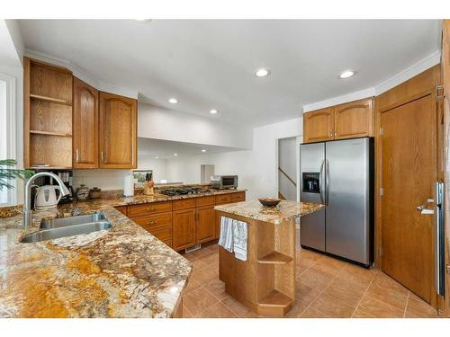 219 Silver Valley Boulevard Nw, Calgary, AB - Indoor Photo Showing Kitchen With Double Sink