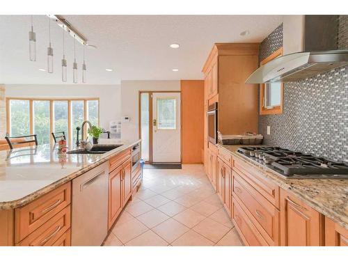 51 Scenic Acres Drive Nw, Calgary, AB - Indoor Photo Showing Kitchen With Double Sink With Upgraded Kitchen